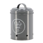 Esschert Design Storage tin garlic anthracite (C2137 8714982250866) - 02