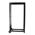 Esschert Design Wood storage with wheels black L (FF574 8714982249082) - 01