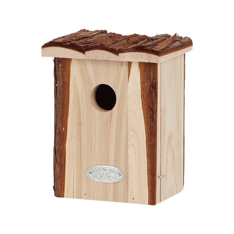 Esschert Design Bird house winter wren bark roof (NK110 8714982255960) - 01