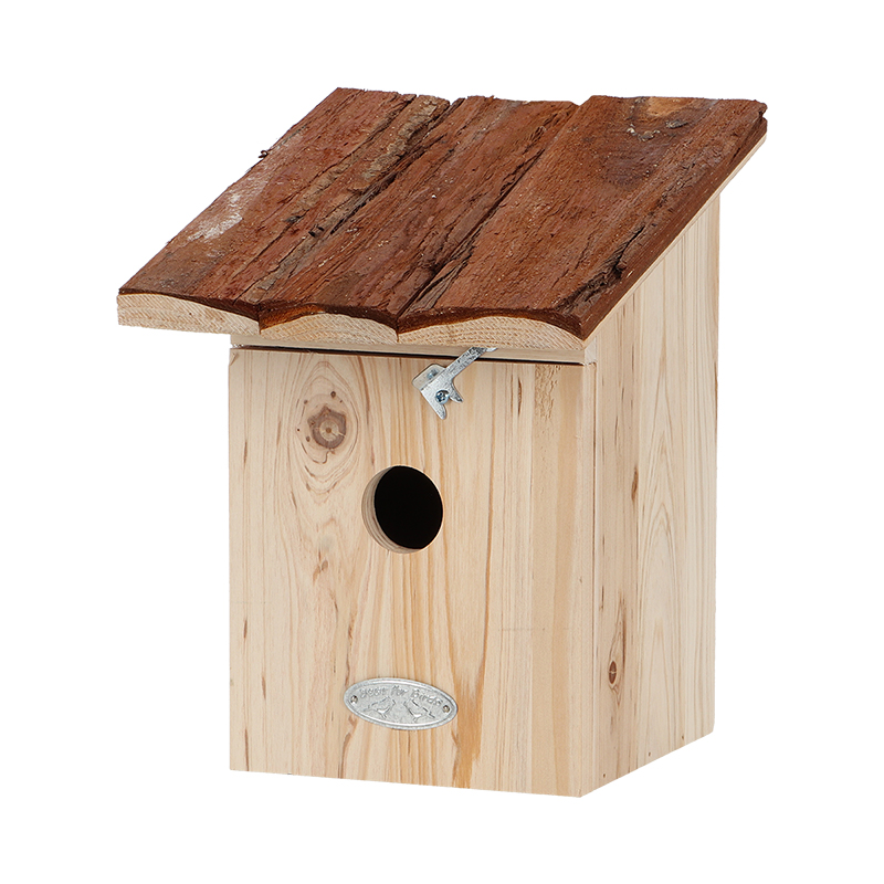 Esschert Design Bird house great tit bark roof (NK112 8714982255984) - 01