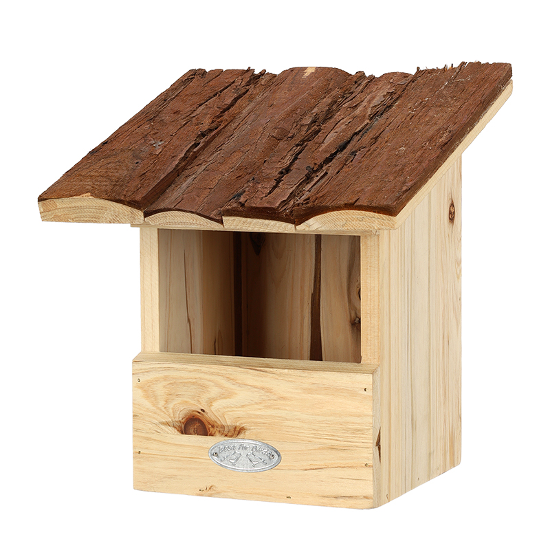 Esschert Design Bird house robin bark roof (NK113 8714982255991) - 01
