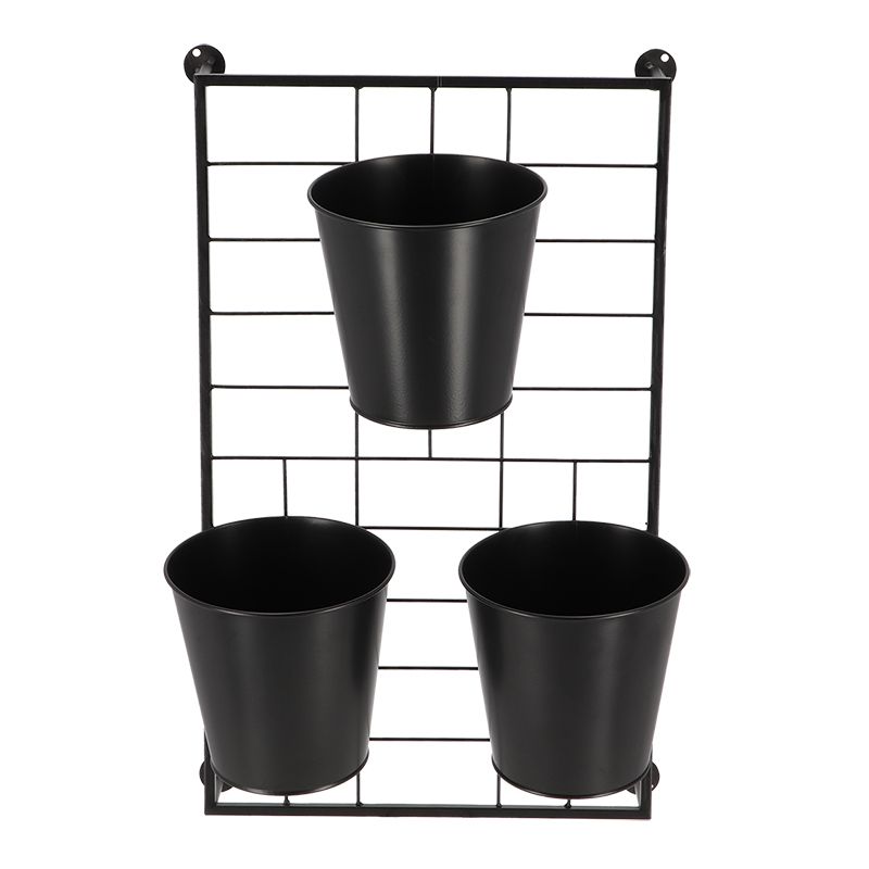 Esschert Design Wall rack with pots (PY167 8714982249310) - 01