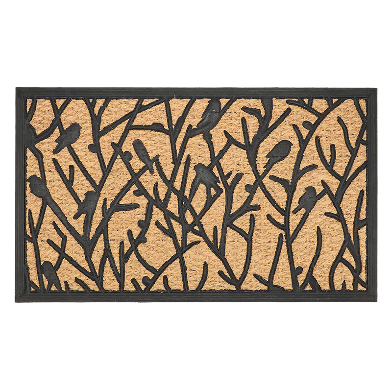 Esschert Design Doormat rubber/ coir "Chiffchaff" L (RB289 8714982248887) - 01