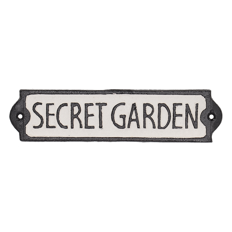Esschert Design Door sign "secret garden" (LH323 8714982259005) - 01