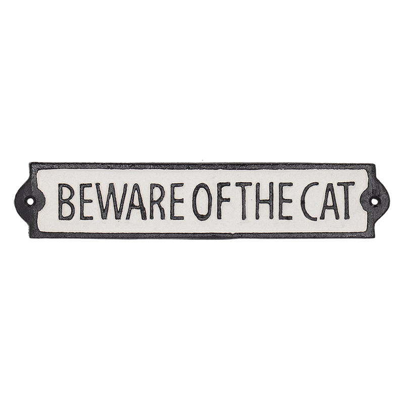 Esschert Design Door sign "beware of the cat" (LH324 8714982259012) - 01