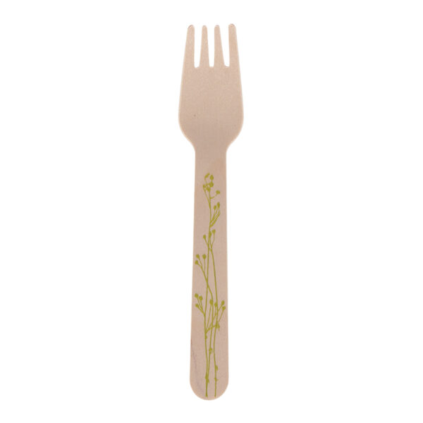 Esschert Design Wooden disposable fork green set/20 | Trends & Vision (C2148) - 01