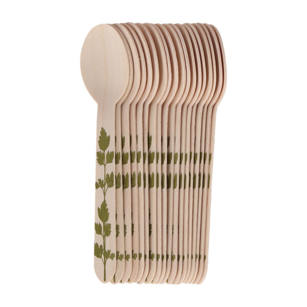 Esschert Design Wooden disposable spoon green set/20 | Trends & Vision (C2149) - 03