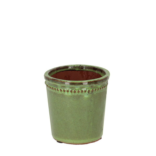 Esschert Design Flower pot glazed green 12cm | Trends & Vision (PP020) - 01