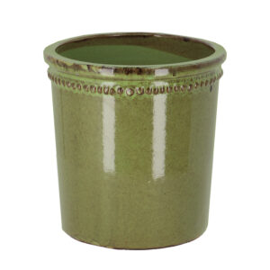 Esschert Design Flower pot glazed green 25cm | Trends & Vision (PP022) - 01