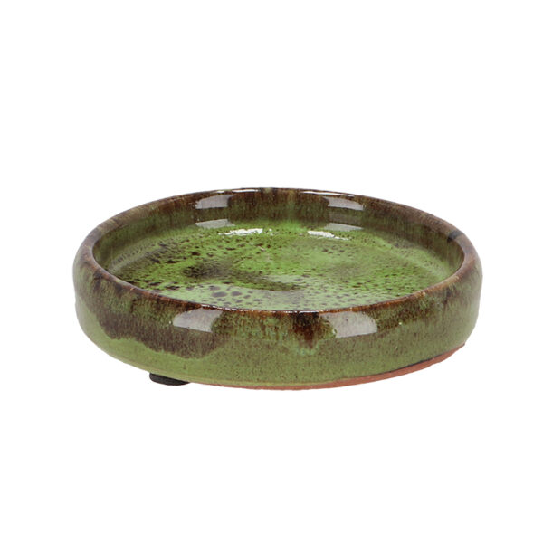 Esschert Design Saucer glazed green 9cm | Trends & Vision (PP023) - 01