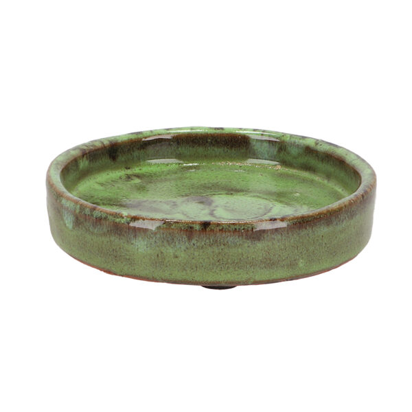 Esschert Design Saucer glazed green 12cm | Trends & Vision (PP024) - 01