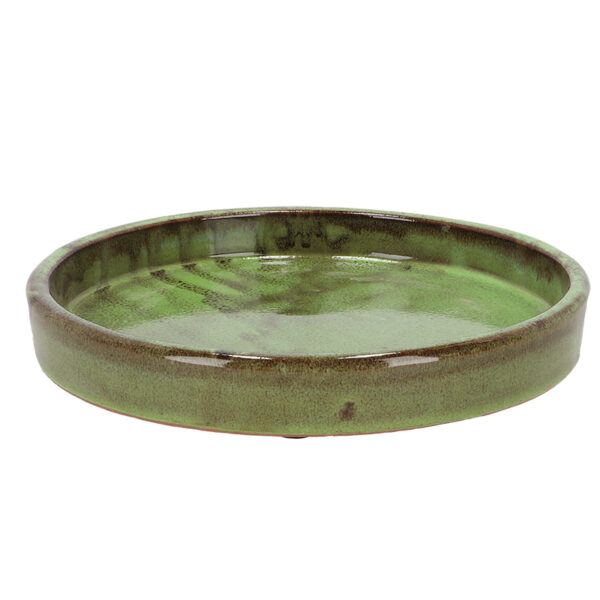 Esschert Design Saucer glazed green 25cm | Trends & Vision (PP026) - 01