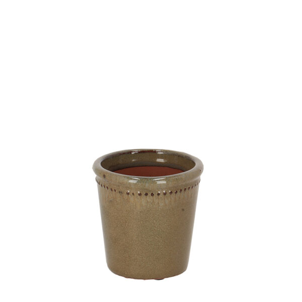 Esschert Design Flower pot glazed grey 9cm | Trends & Vision (PP027) - 01