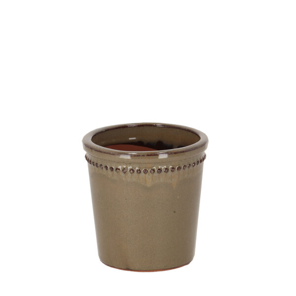 Esschert Design Flower pot glazed grey 12cm | Trends & Vision (PP028) - 01