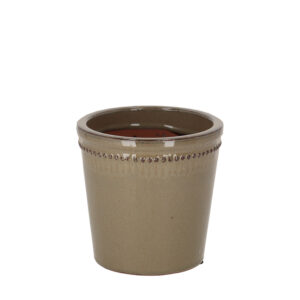 Esschert Design Flower pot glazed grey 15cm | Trends & Vision (PP029) - 01