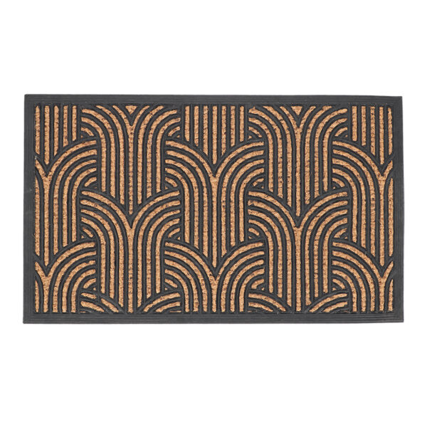 Esschert Design Doormat rubber/ coir Art deco L (RB292) - 01