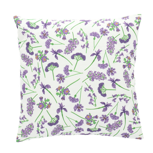 Esschert Design Outdoor cushion flowers purple (BK039 8714982276903) - 2