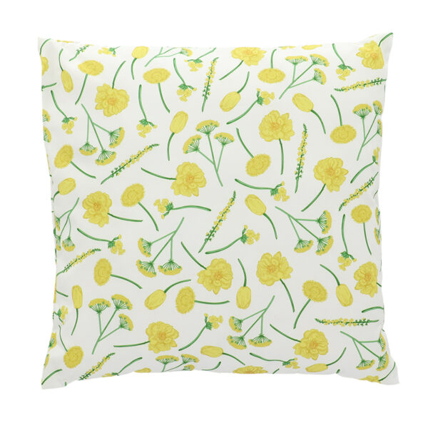 Esschert Design Outdoor cushion flowers yellow (BK041 8714982276927) - 1