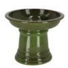 Esschert Design Bird bath ceramic on foot green S (FB657 8714982279997) - 2