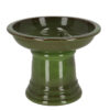 Esschert Design Bird bath ceramic on foot green S (FB657 8714982279997) - 4