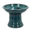Esschert Design Bird bath ceramic on foot petrol S (FB661 8714982282133) - 1