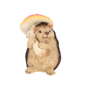 Esschert Design Fly agaric with hedgehog (37000658 8713968379515) - 01