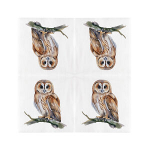 Esschert Design Paper napkins owl 33x33cm (TP424 8714982286476) - 01