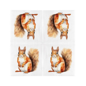 Esschert Design Paper napkins squirrel 33x33cm (TP425 8714982286483) - 01