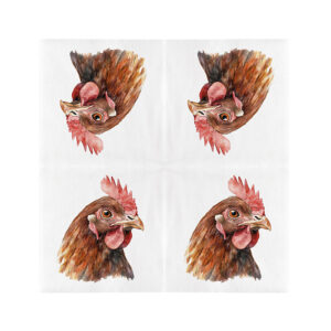 Esschert Design Paper napkins cockerel 33x33cm (TP428 8714982286513) - 01