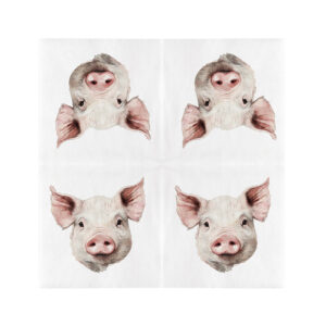 Esschert Design Paper napkins pig 33x33cm (TP429 8714982286520) - 01