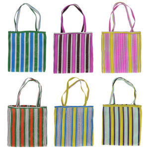 Esschert Design Mesh bag striped multi colours ass. (TP451 8714982289217) - 01