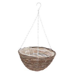 Esschert Design Hanging basket willow wicker 14" (BPH221 8714982297434) - 01