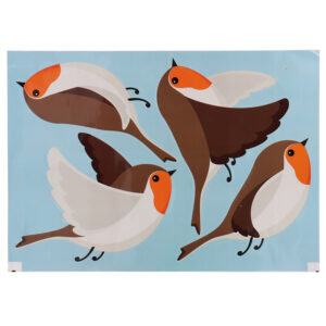 Esschert Design Window stickers robins (FB667 8714982294457) - 01