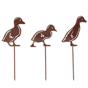 Esschert Design Rust garden stake duckling choice (TT285 8714982295027) - 01