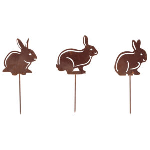 Esschert Design Rust garden stake young hare choice (TT287 8714982296536) - 01