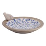 Esschert Design Bain d'oiseau en céramiquepatiné (8714982022517
