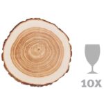 Esschert Design Dessous verre papier arbre set/10 (8714982148156