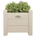 Esschert Design Ensemble de deux Planteurs carré blanc – Image 3