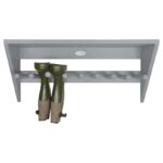 Esschert Design Porte Bottes Mural gris (8714982081088