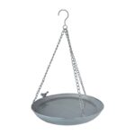 Esschert Design Bain oiseau à suspendre métal gris (8714982129667