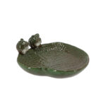 Vogelbad keramiek kikkers op blad (8714982206955
