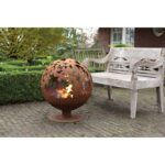 Esschert Design Brasero rond découpe laser feuilles – Image 2