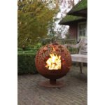 Esschert Design Brasero rond découpe laser fleurs – Image 2