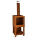 Esschert Design Chauffe terrasse rouillé+range bois – Image 5