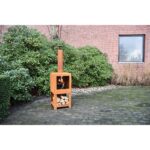 Esschert Design Chauffe terrasse rouillé+range bois – Image 6