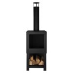 Esschert Design Chauffe terrasse+range bois noir (8714982144806