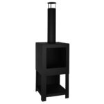 Esschert Design Chauffe terrasse+range bois noir – Image 4