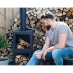 Esschert Design Chauffe terrasse+range bois noir – Image 5