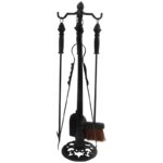 Esschert Design Outils cheminée 4 pièces noir (8714982037740