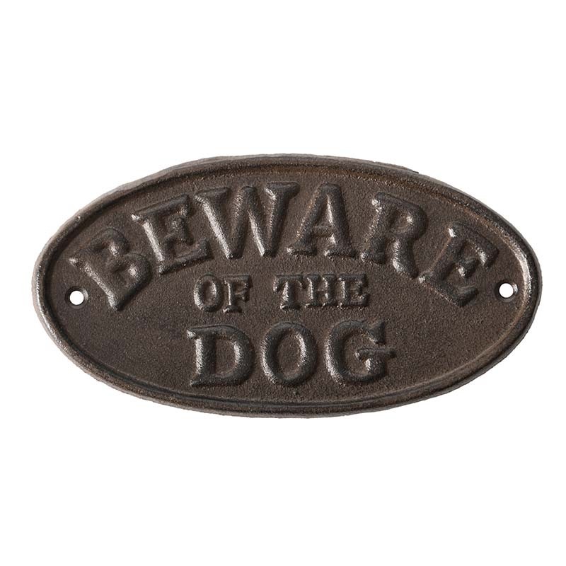 Esschert Design Bord "Beware of the dog" (8714982159947